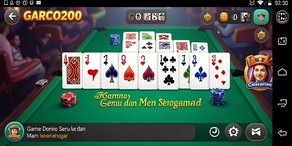 Tampilan menarik dalam gameplay domino GARCO200.