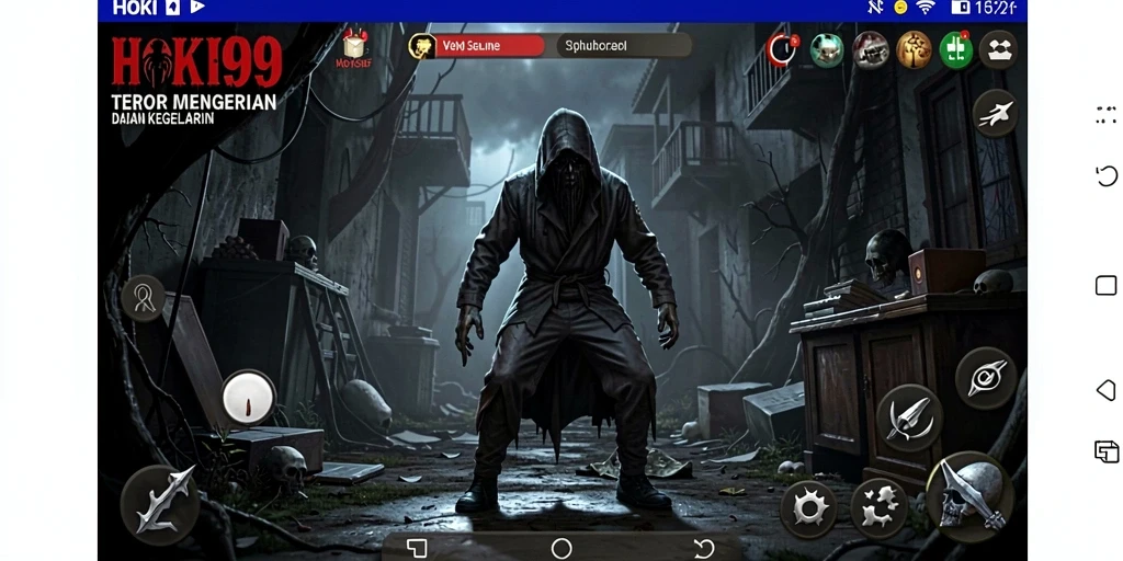 Screenshot HOKI99 menunjukkan momen menegangkan saat menjelajah area angker.