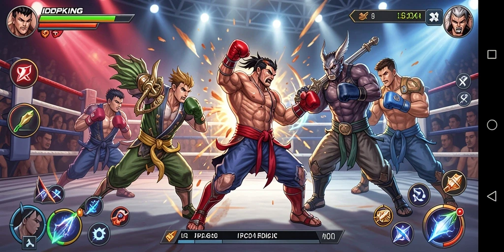 Tampilan pertarungan seru di <strong>IDPKING</strong> dengan karakter yang penuh aksi.