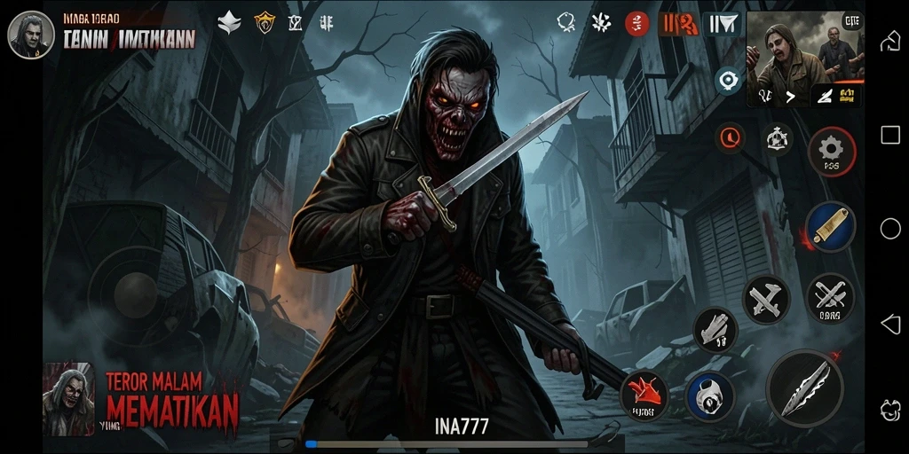 Gambaran gameplay seram dan menakutkan di INA777.