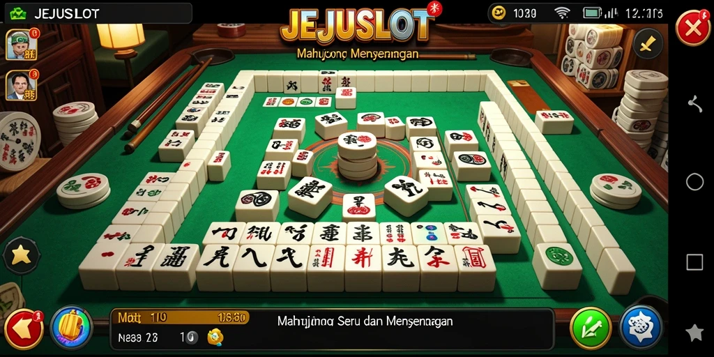 Tampilan gameplay JEJUSLOT dengan grafis mahjong yang menawan.