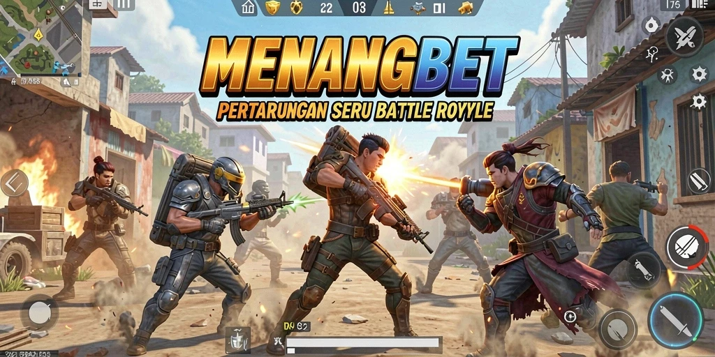 Gameplay MENANGBET yang mendebarkan dalam pertempuran Battle Royale.
