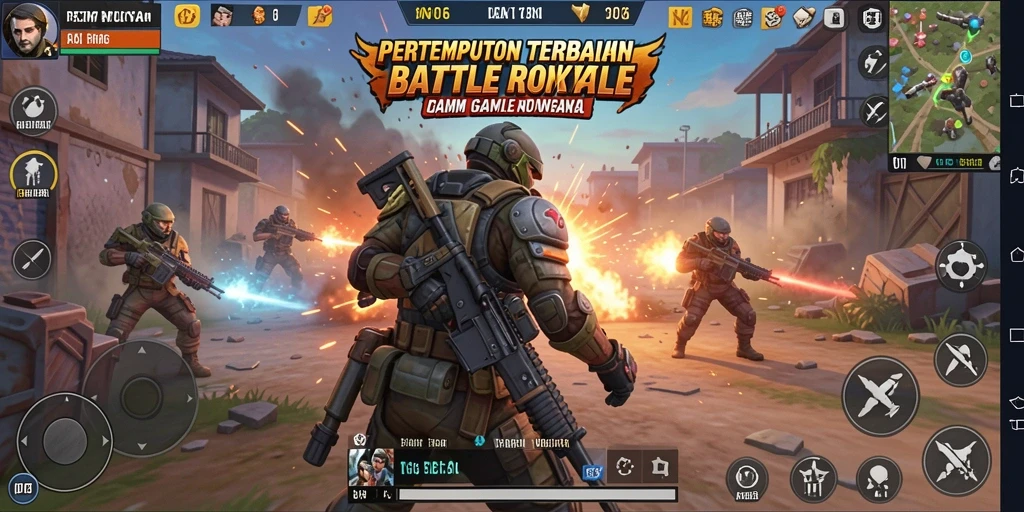 Gameplay seru dan menegangkan di N06 Battle Royale.