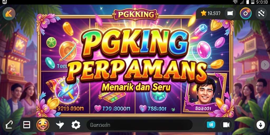 Tampilan gameplay PGKING yang menakjubkan dengan berbagai tema slot.