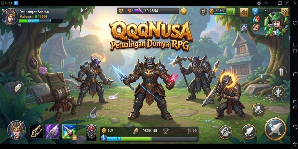 Tampilan gameplay RPG seru di QQNUSA dengan aksi menegangkan.